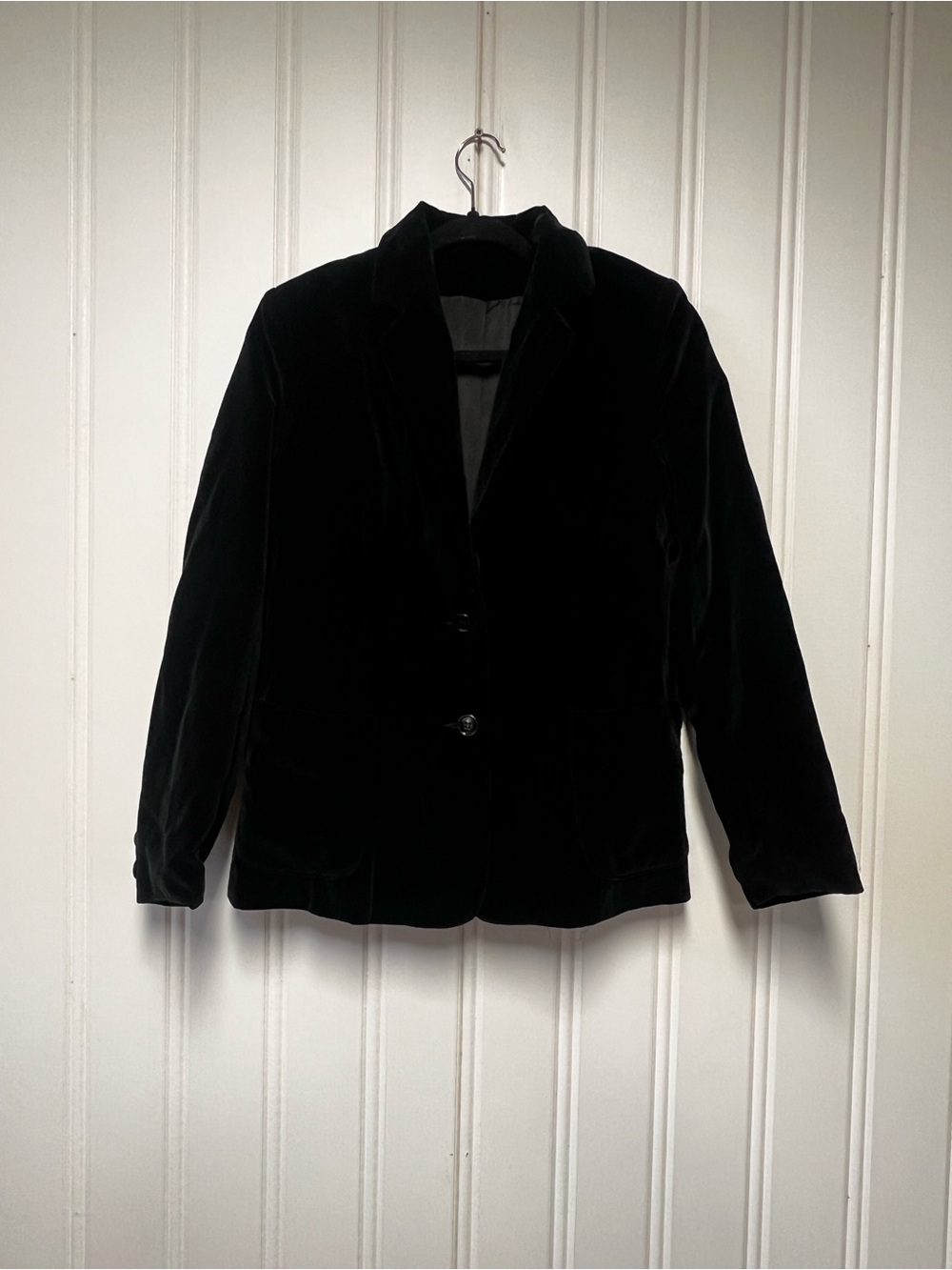 Vintage Black Velvet Women's Blazer Jacket 12